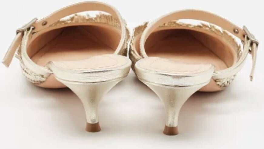 Dior Vintage Pre-owned Fabric sandals Yellow Dames