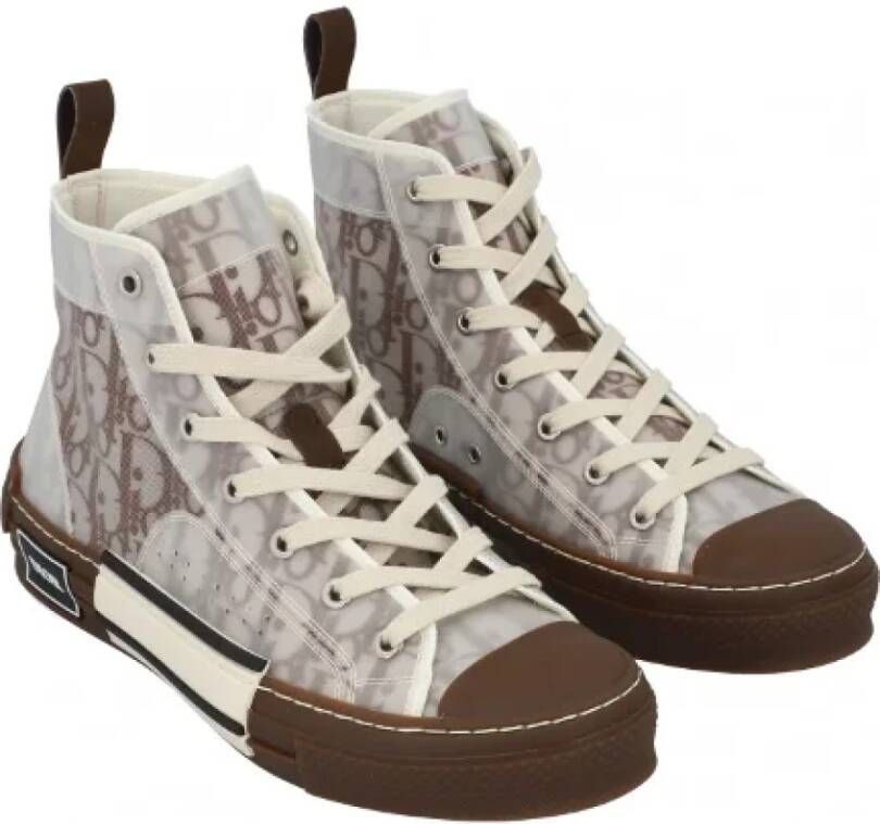 Dior Vintage Pre-owned Fabric sneakers Beige Dames