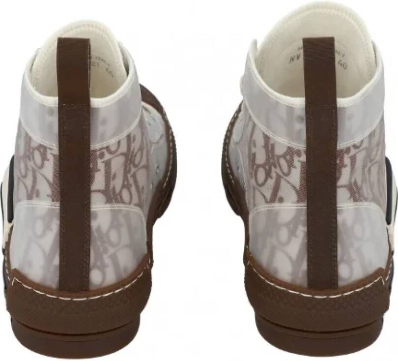 Dior Vintage Pre-owned Fabric sneakers Beige Dames