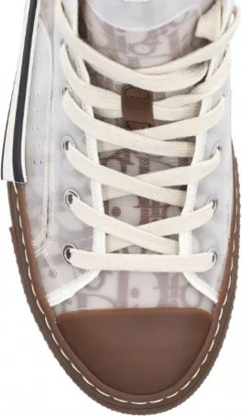 Dior Vintage Pre-owned Fabric sneakers Beige Dames