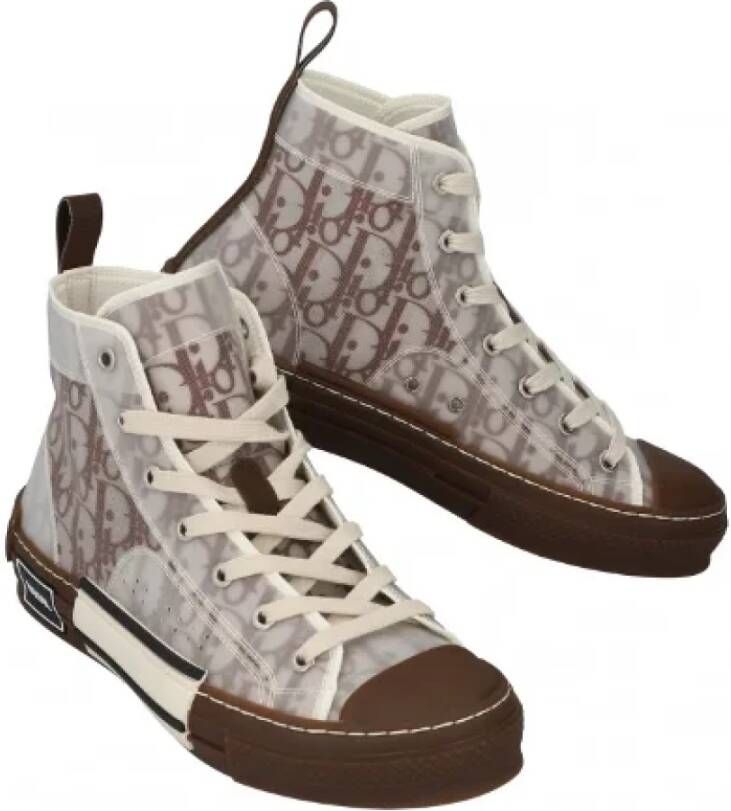 Dior Vintage Pre-owned Fabric sneakers Beige Dames