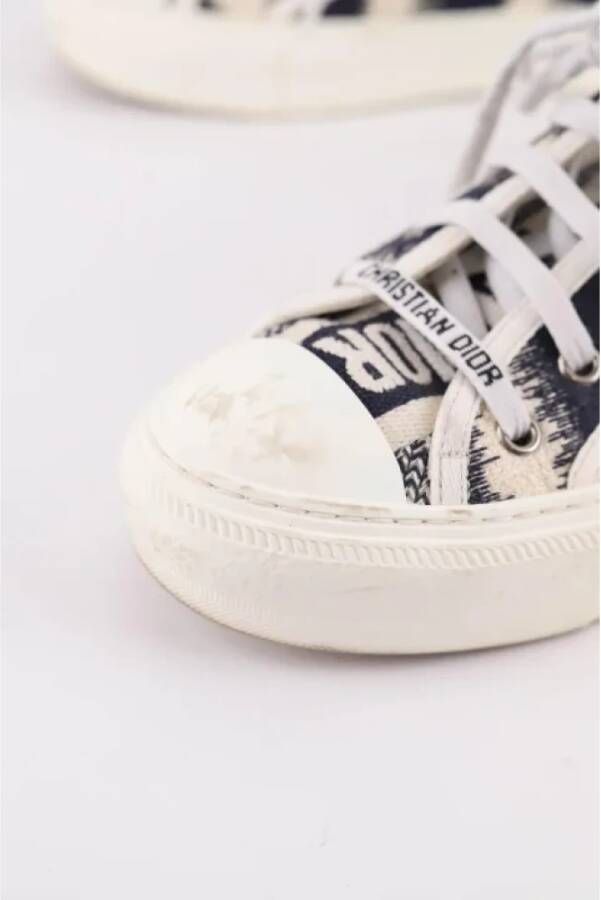 Dior Vintage Pre-owned Fabric sneakers Beige Dames