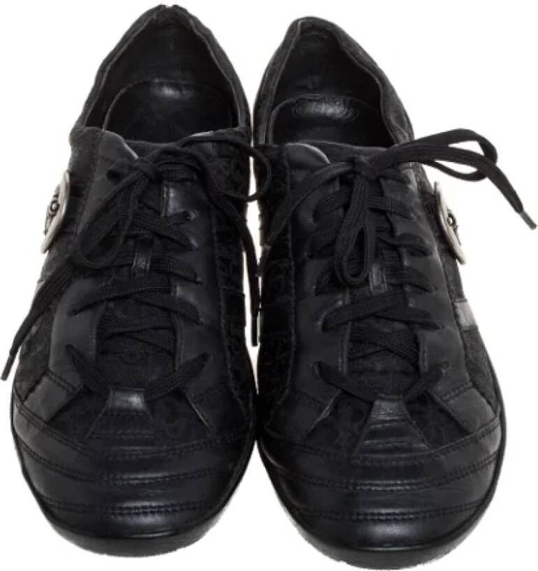 Dior Vintage Pre-owned Fabric sneakers Black Heren