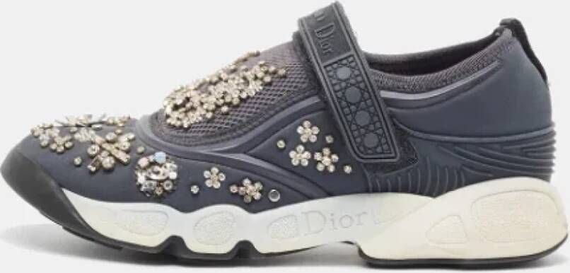 Dior Vintage Pre-owned Fabric sneakers Gray Dames