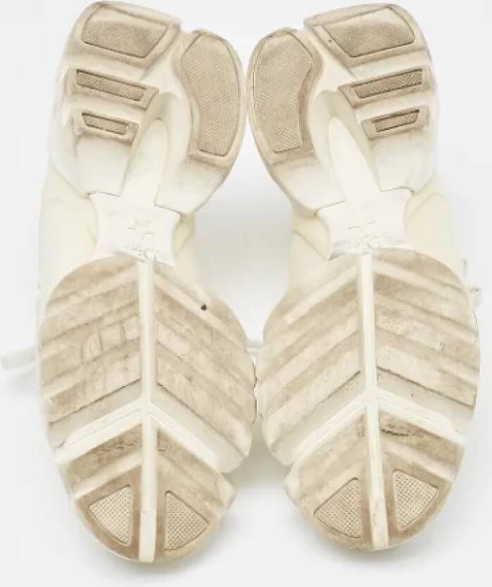 Dior Vintage Pre-owned Fabric sneakers White Dames