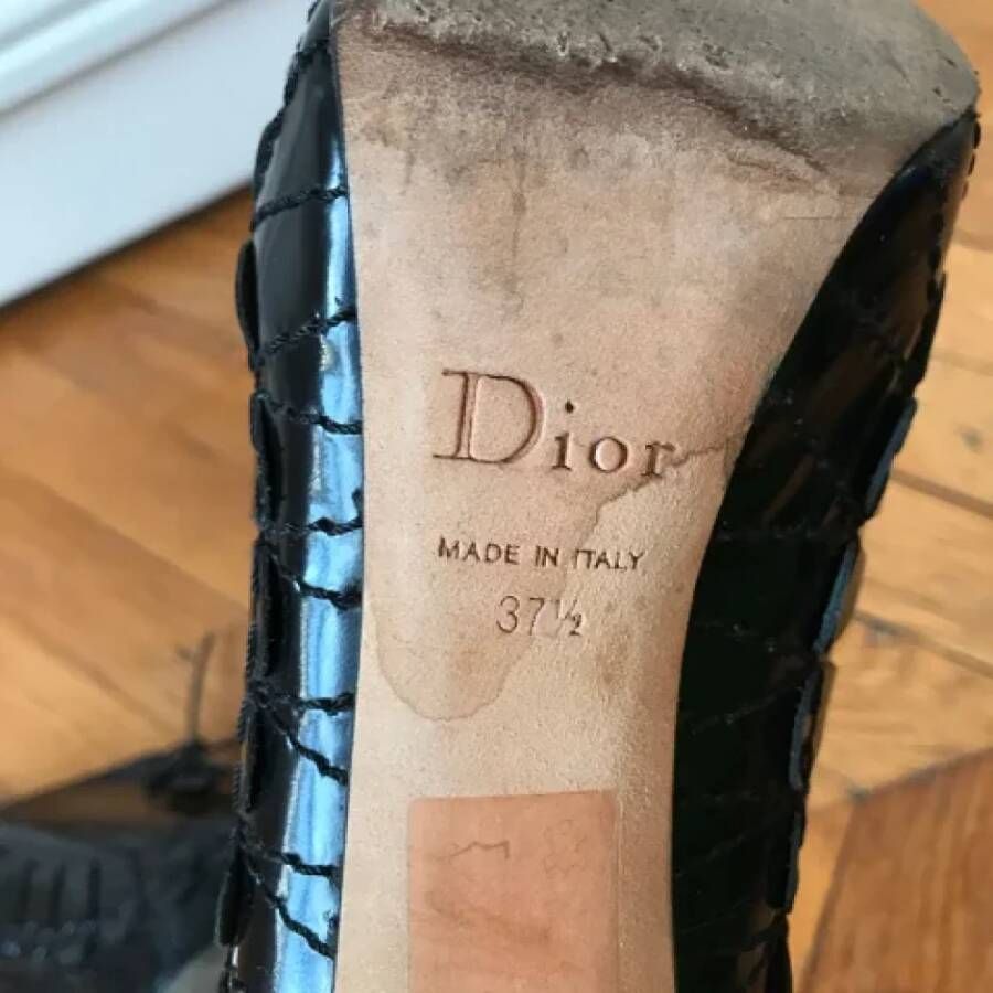 Dior Vintage Pre-owned Leather boots Black Dames