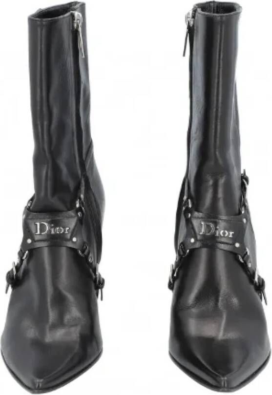 Dior Vintage Pre-owned Leather boots Black Dames