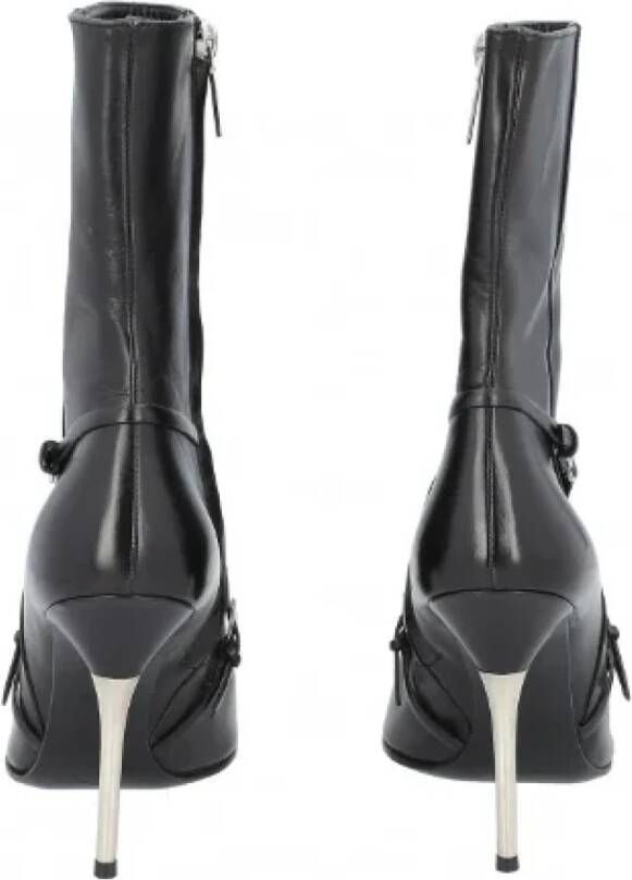 Dior Vintage Pre-owned Leather boots Black Dames