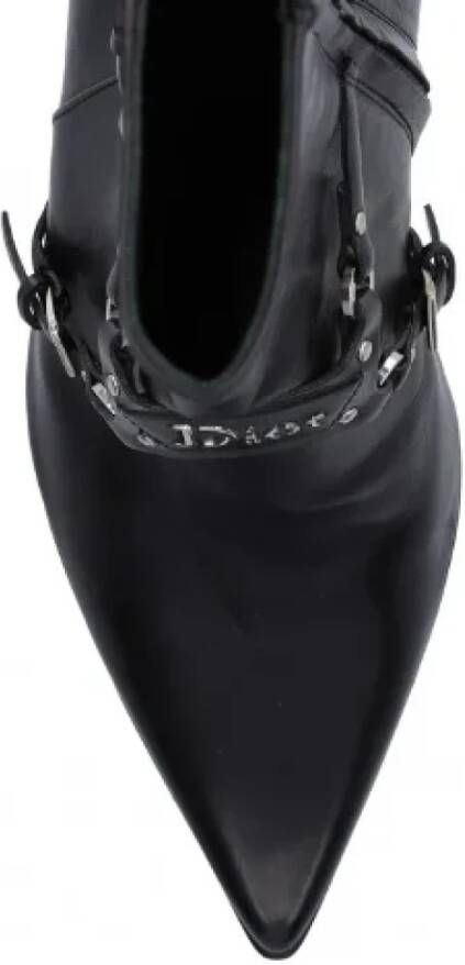 Dior Vintage Pre-owned Leather boots Black Dames