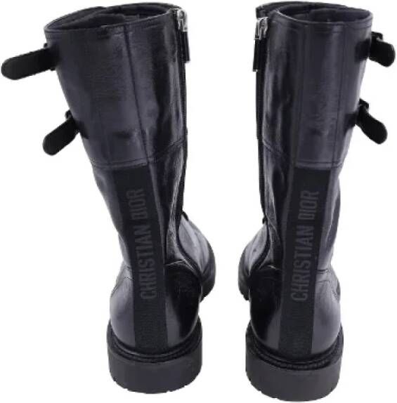 Dior Vintage Pre-owned Leather boots Black Dames