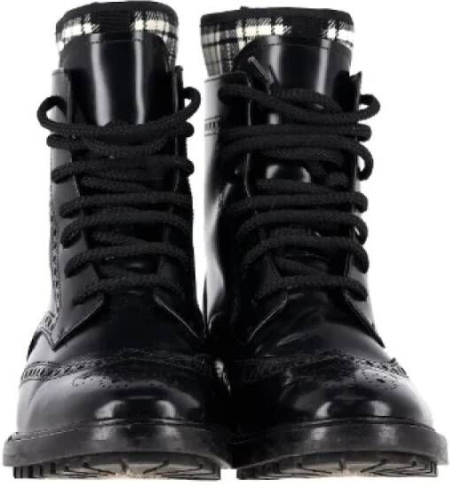 Dior Vintage Pre-owned Leather boots Black Dames