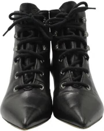 Dior Vintage Pre-owned Leather boots Black Dames