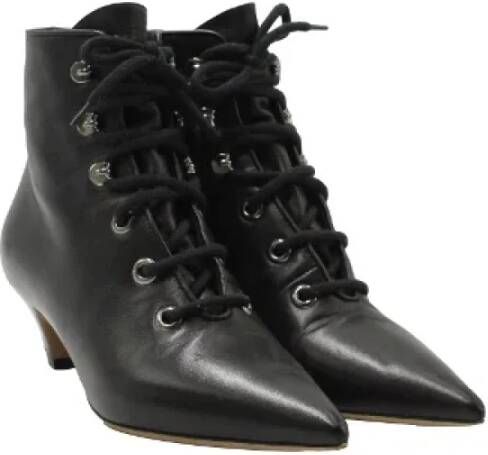 Dior Vintage Pre-owned Leather boots Black Dames