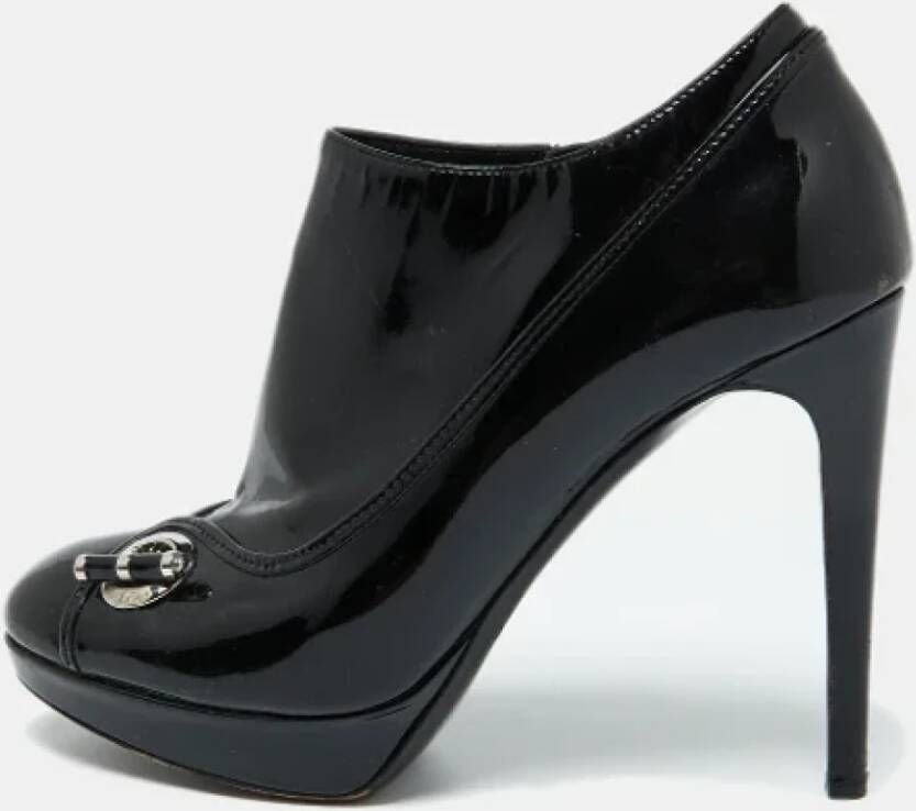 Dior Vintage Pre-owned Leather boots Black Dames