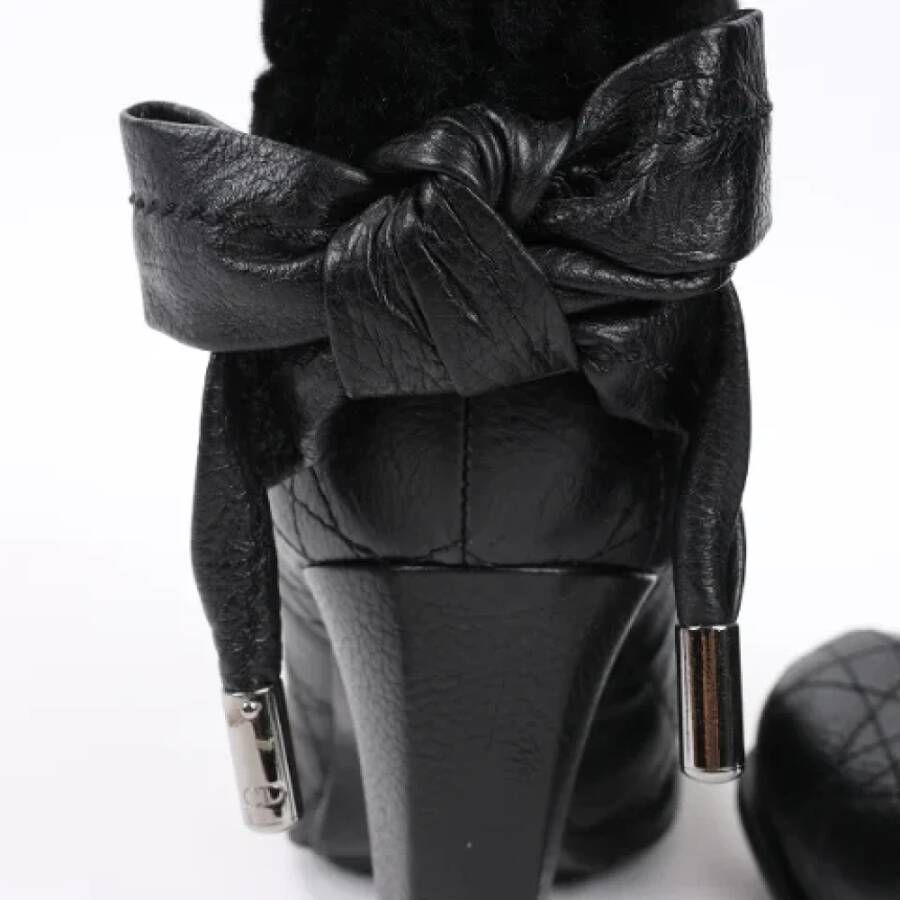 Dior Vintage Pre-owned Leather boots Black Dames