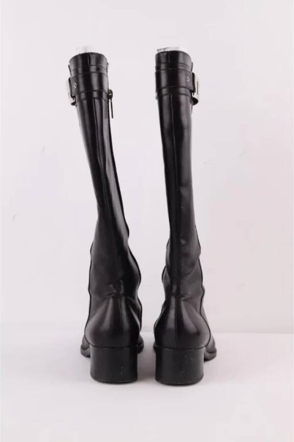 Dior Vintage Pre-owned Leather boots Black Dames