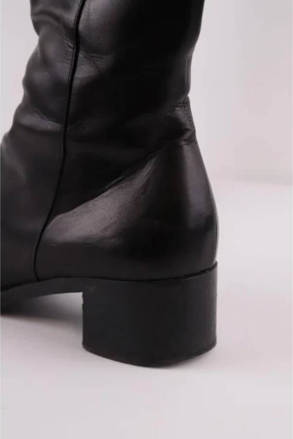 Dior Vintage Pre-owned Leather boots Black Dames