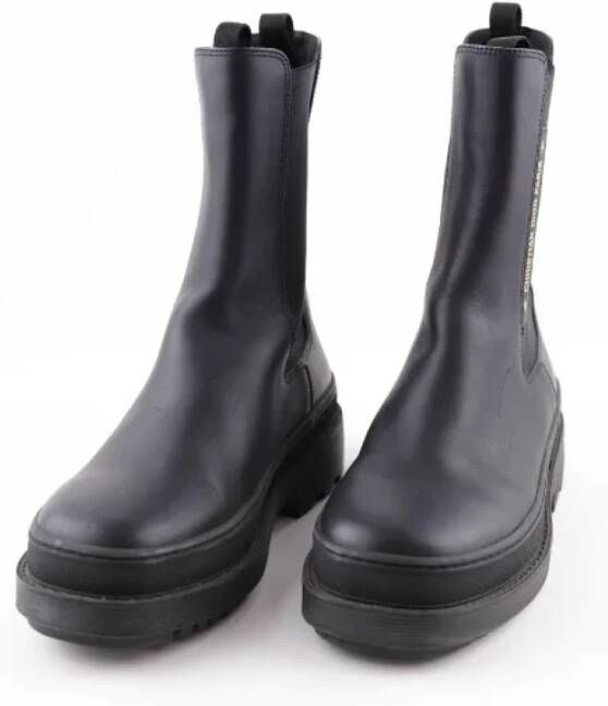 Dior Vintage Pre-owned Leather boots Black Dames