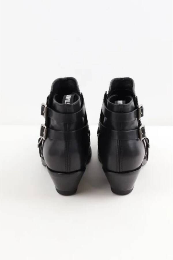 Dior Vintage Pre-owned Leather boots Black Dames
