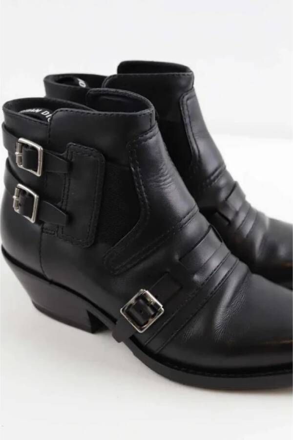 Dior Vintage Pre-owned Leather boots Black Dames