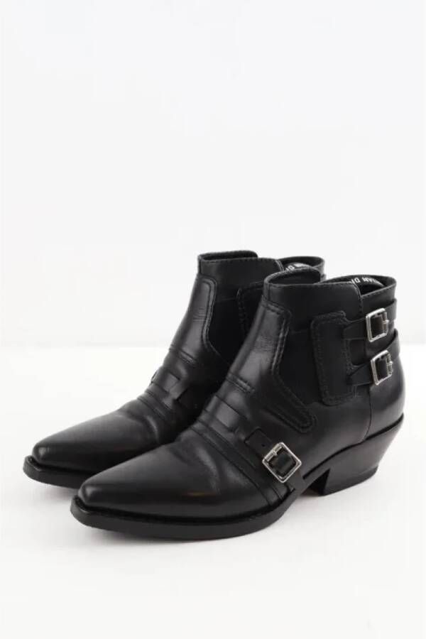 Dior Vintage Pre-owned Leather boots Black Dames