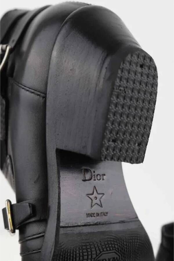 Dior Vintage Pre-owned Leather boots Black Dames