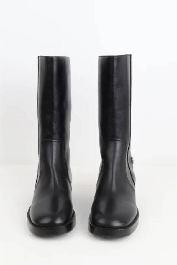 Dior Vintage Pre-owned Leather boots Black Dames