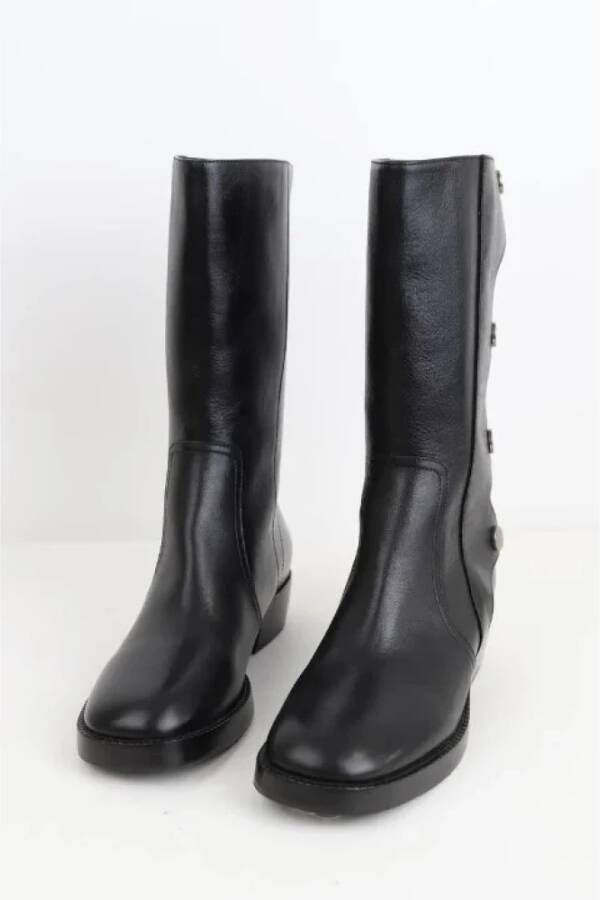 Dior Vintage Pre-owned Leather boots Black Dames