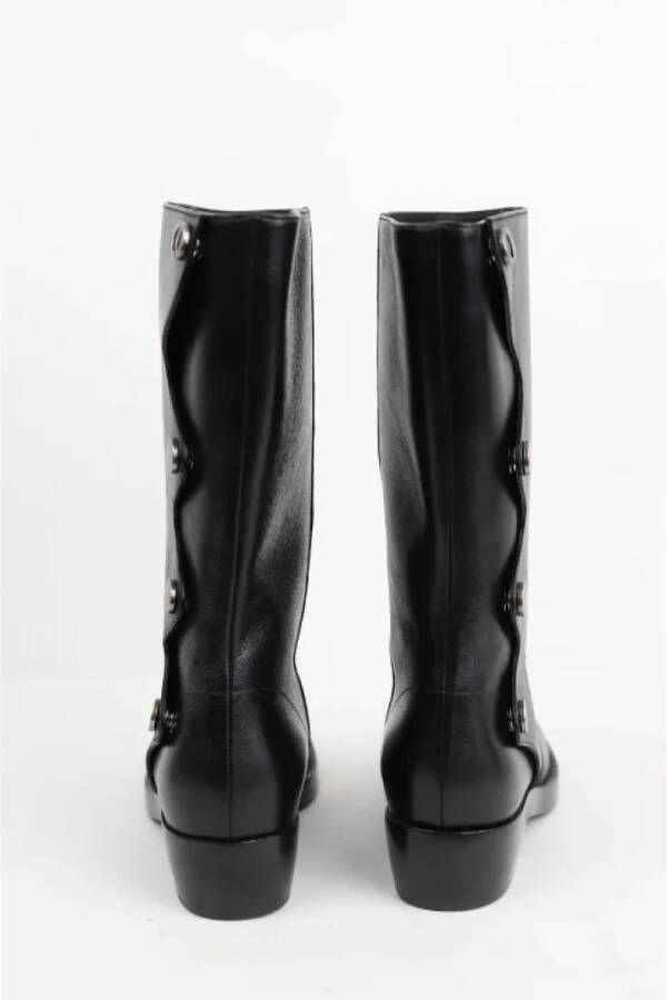 Dior Vintage Pre-owned Leather boots Black Dames