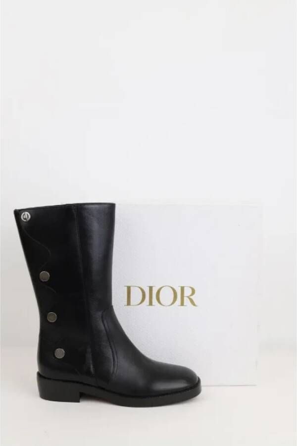 Dior Vintage Pre-owned Leather boots Black Dames