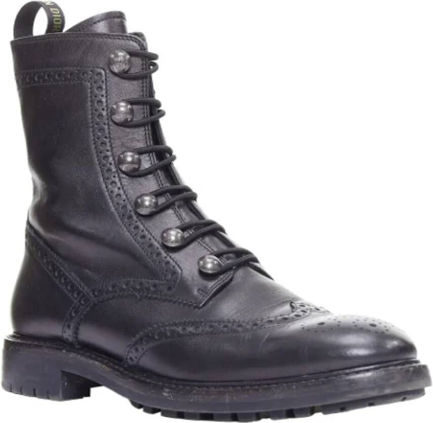 Dior Vintage Pre-owned Leather boots Black Dames
