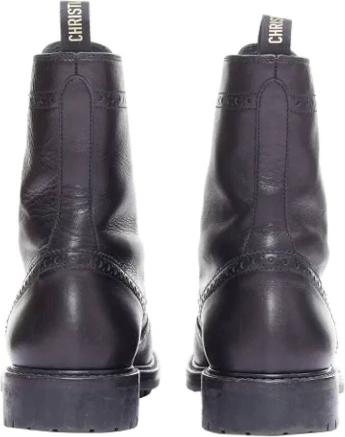Dior Vintage Pre-owned Leather boots Black Dames