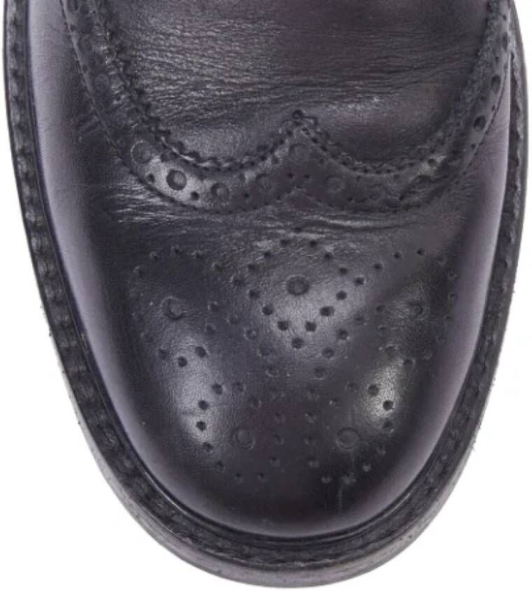 Dior Vintage Pre-owned Leather boots Black Dames