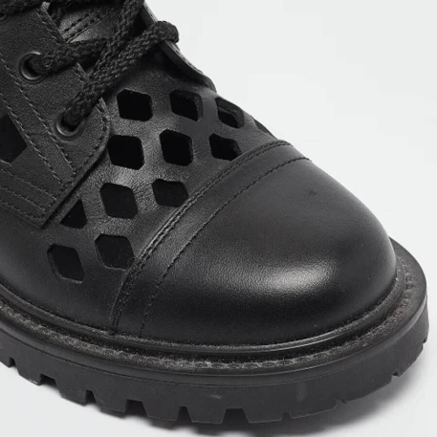 Dior Vintage Pre-owned Leather boots Black Dames