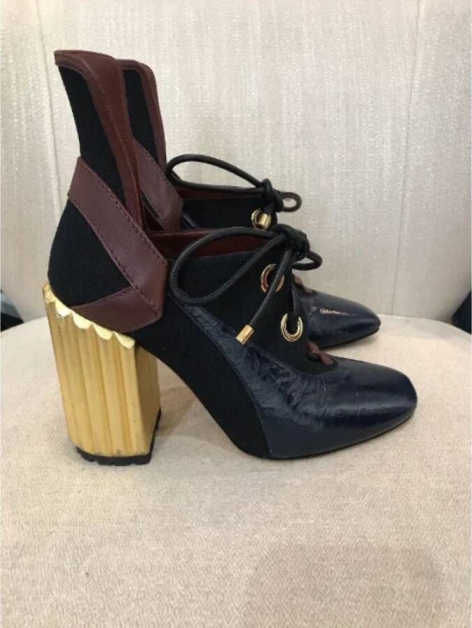 Dior Vintage Pre-owned Leather boots Blue Dames