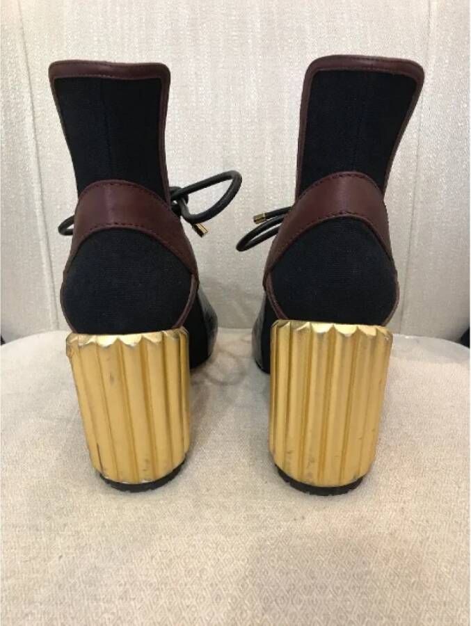 Dior Vintage Pre-owned Leather boots Blue Dames