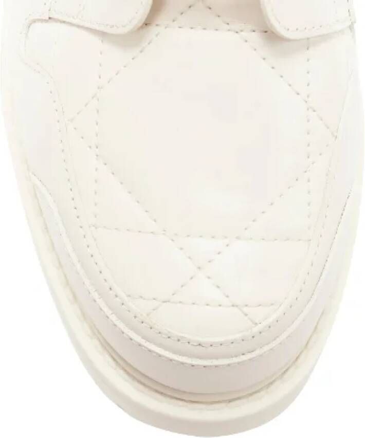 Dior Vintage Pre-owned Leather boots White Dames