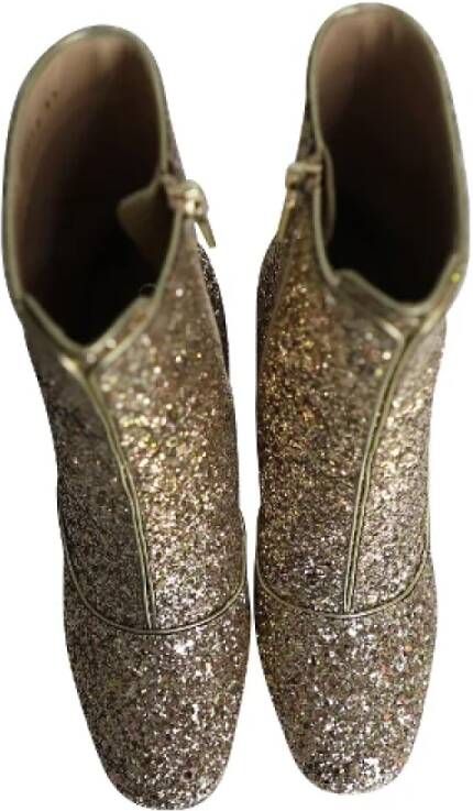 Dior Vintage Pre-owned Leather boots Yellow Dames