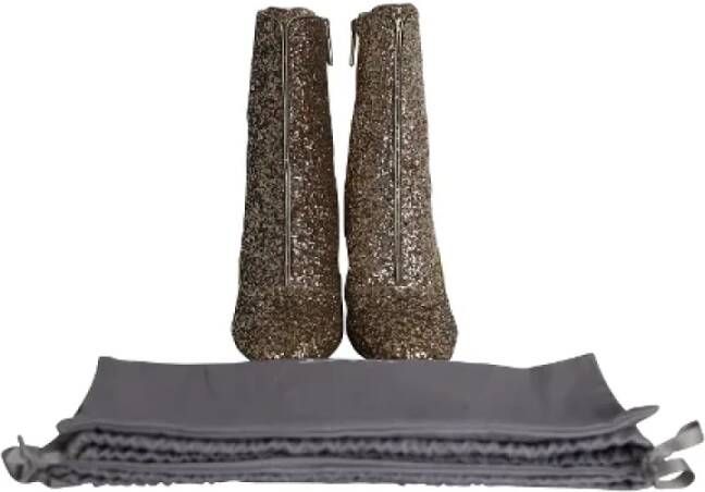 Dior Vintage Pre-owned Leather boots Yellow Dames