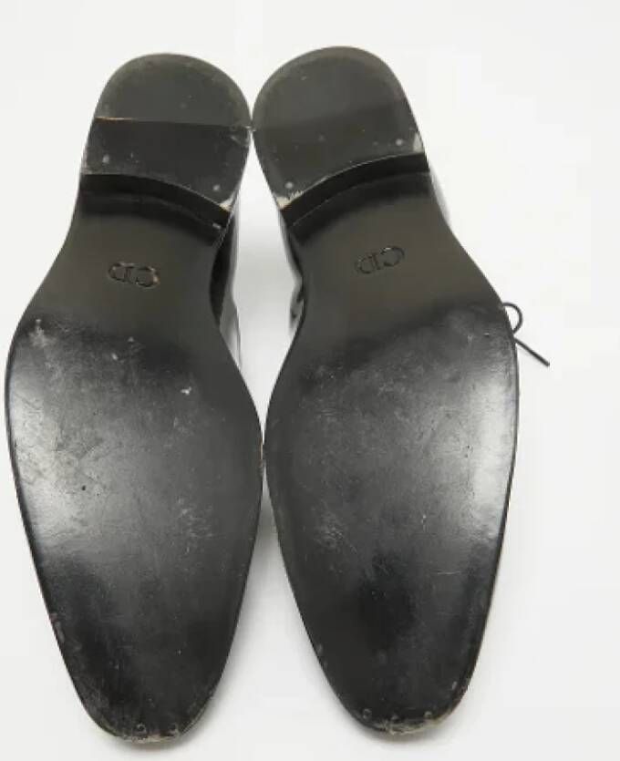 Dior Vintage Pre-owned Leather flats Black Heren