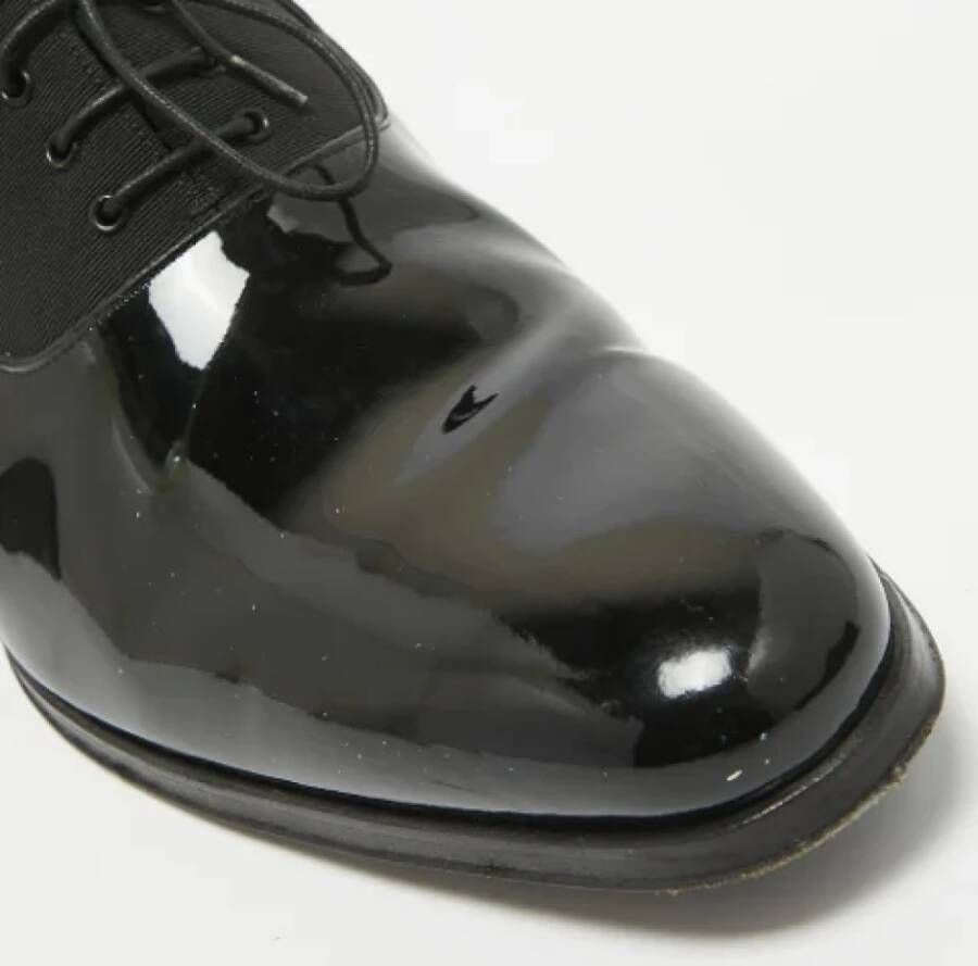 Dior Vintage Pre-owned Leather flats Black Heren