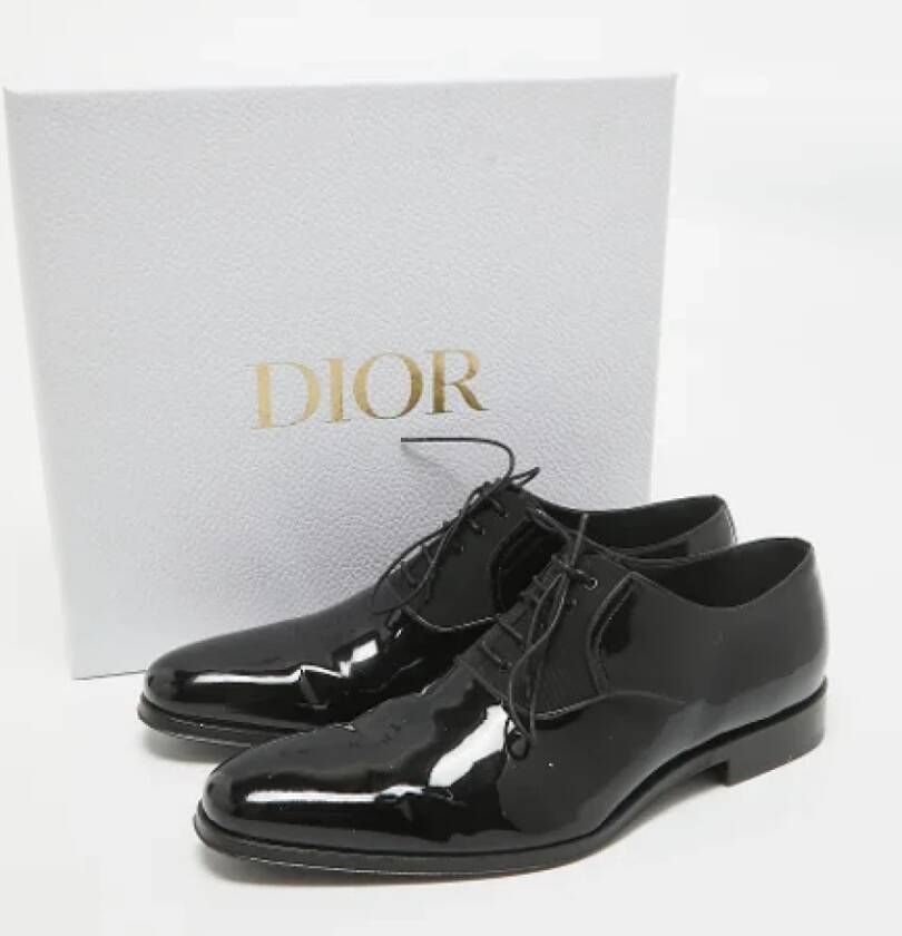 Dior Vintage Pre-owned Leather flats Black Heren