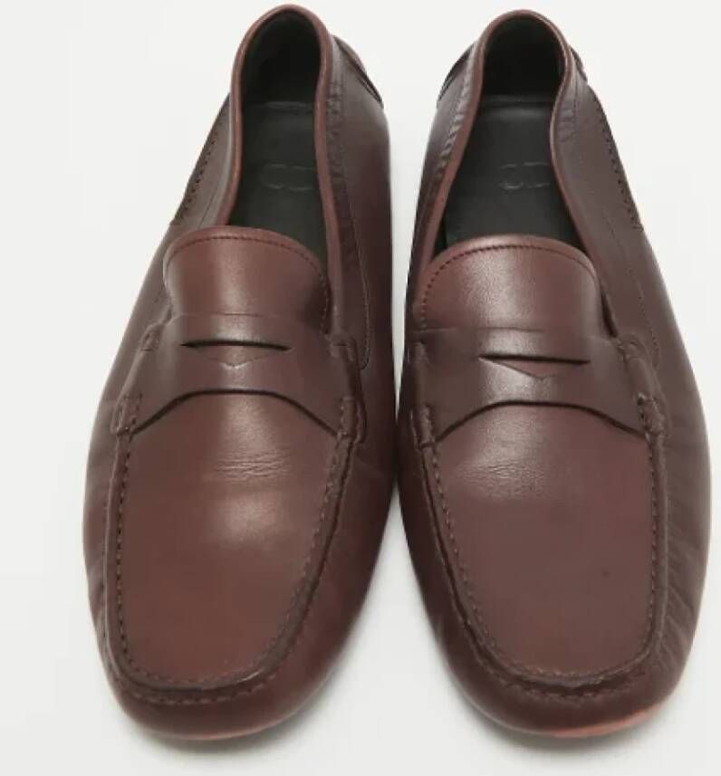 Dior Vintage Pre-owned Leather flats Purple Heren