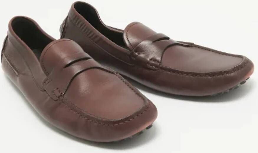 Dior Vintage Pre-owned Leather flats Purple Heren