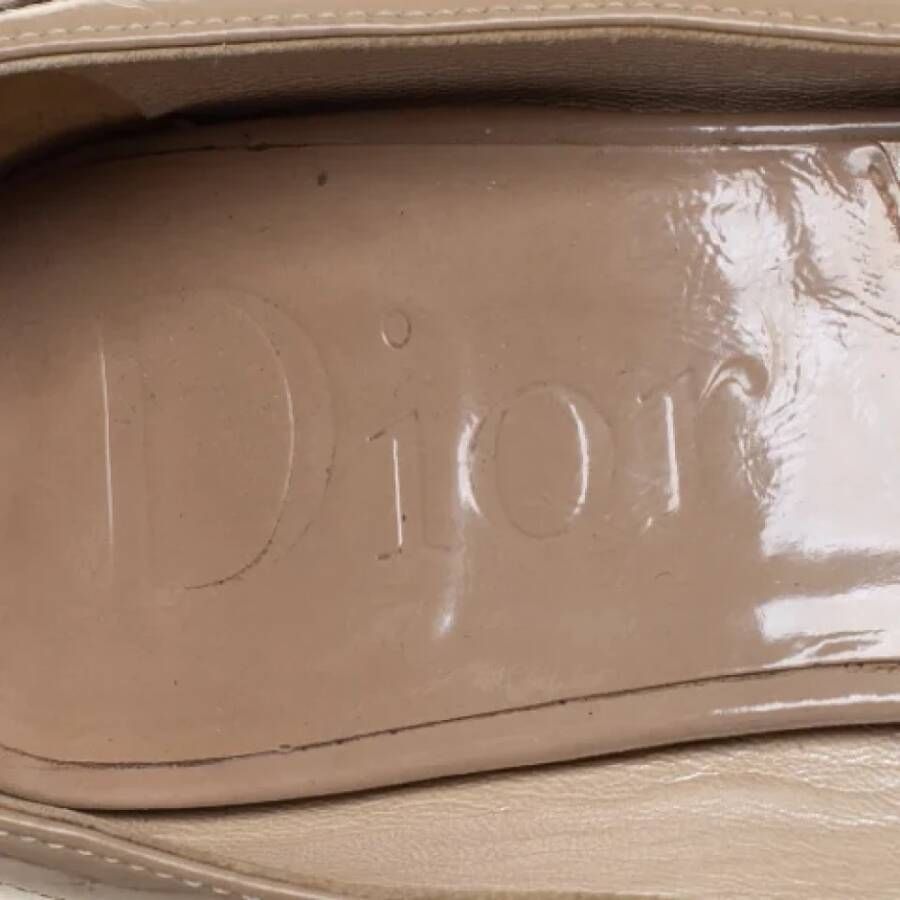 Dior Vintage Pre-owned Leather heels Beige Dames