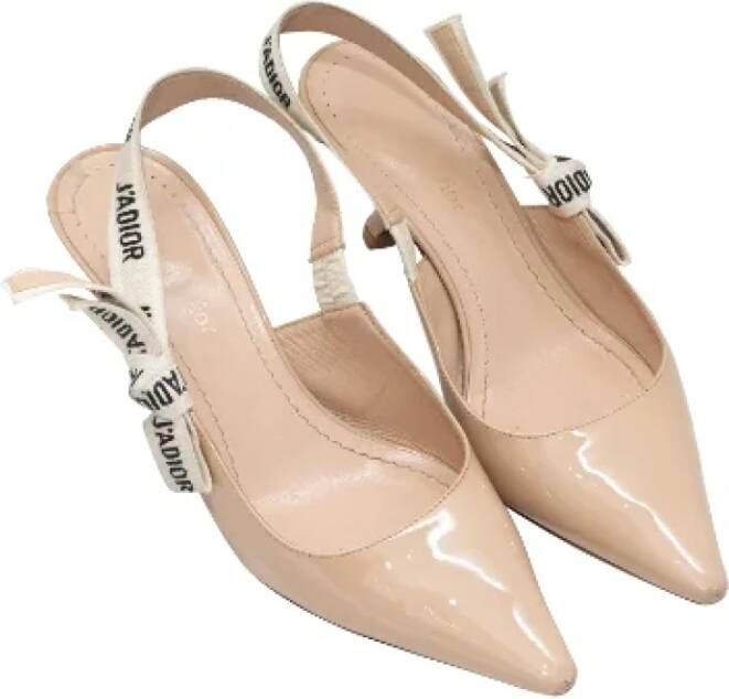 Dior Vintage Pre-owned Leather heels Beige Dames