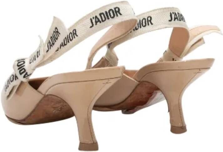 Dior Vintage Pre-owned Leather heels Beige Dames