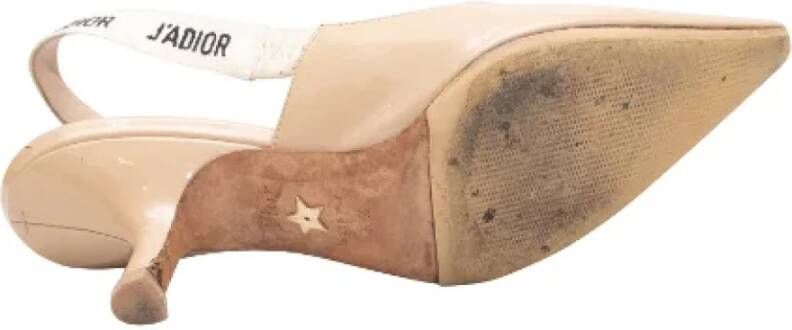 Dior Vintage Pre-owned Leather heels Beige Dames