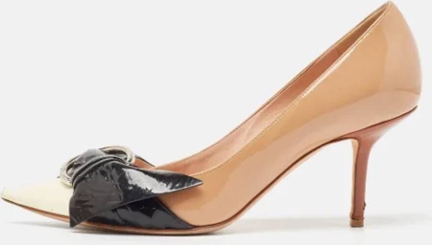 Dior Vintage Pre-owned Leather heels Beige Dames