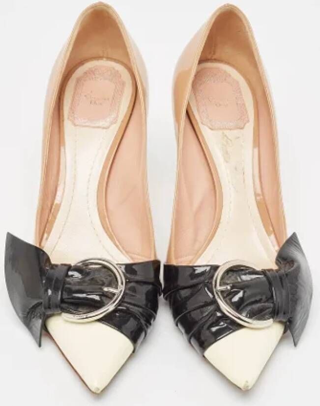 Dior Vintage Pre-owned Leather heels Beige Dames